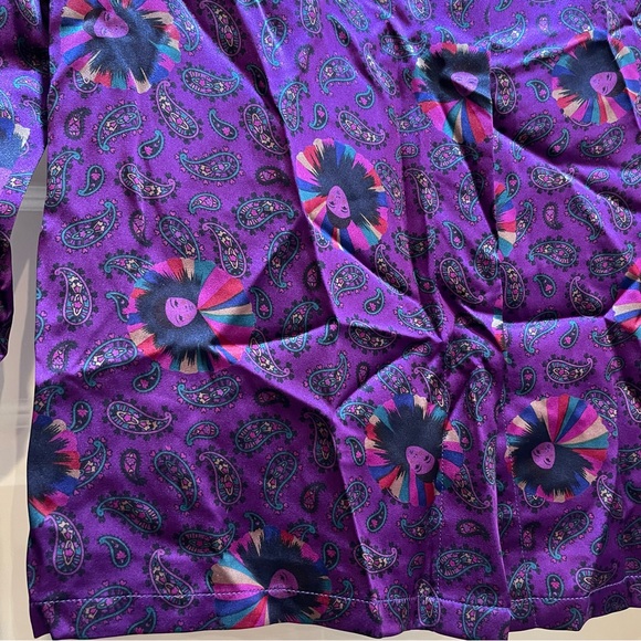 Vintage Deadstock Silk Top Psychedelic Goddess Print - Picture 8 of 12